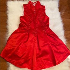 Chinese-themed Red Party Dress - Kid size 150